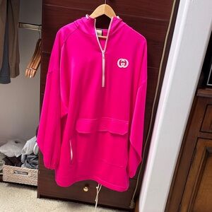 Bright Pink Hoodie with Logo